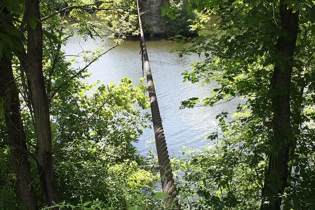 Lehigh Canal Chain Bridge – Ruine, bei Easton